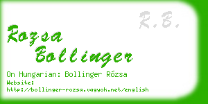 rozsa bollinger business card